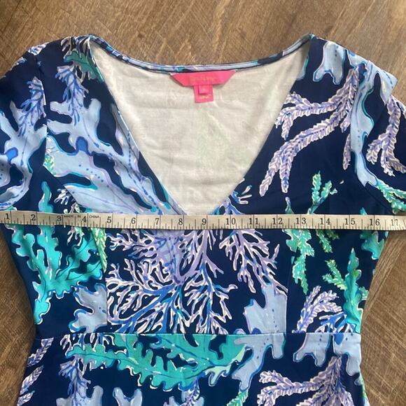 Lilly Pulitzer Raina Dress Indigo Swish & Stay Dress Sz S - Picture 8 of 11
